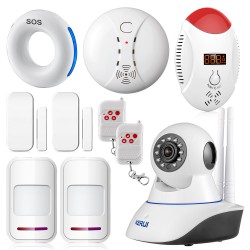 Zabezpečovací systém pre domácnosť - Protipožiarny poplachový systém bezdrôtový dymový senzor kamerový systém