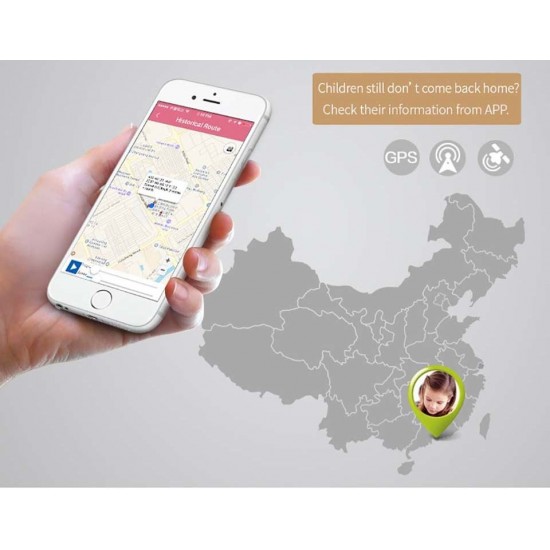 GPS tracker v hodinkách (sledovač výskytu a pohybu) pre deti