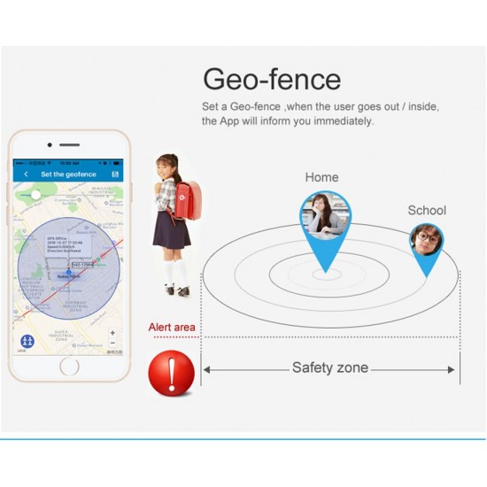 GPS prívesok na monitoring pohybu a telekomunikáciu pre deti 