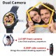4G Inteligentné, samostatne funkčné Android hodinky pre mužov 3 GB RAM pamäte, 32 GB ROM , 1260 mAh batéria, dvojitá kamera, ID tváre GPS, WiFi 