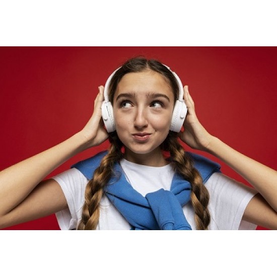 Bluetooth slúchadlá s MP3, rádiom, handsfree v luxusnom bielom prevedení 