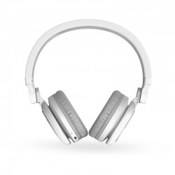 Štýlové, multifunkčné, párovateľné biele slúchadlá so vstavaným Bluetooth, MP3 a FM rádiom