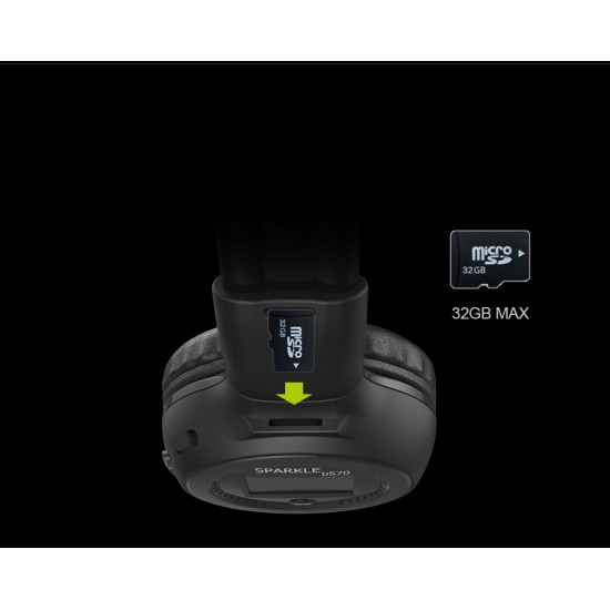 Štýlové slúchadlá, zabudovaný MP3 prehrávač, rádio, slot na SD kartu, Bluetooth pripojenie