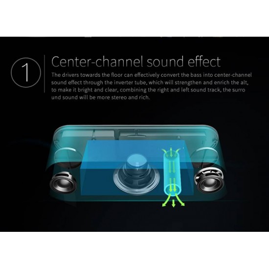 Štýlový Bluetooth prenosný reproduktor, 3D stereo hudba, slot na SD kartu